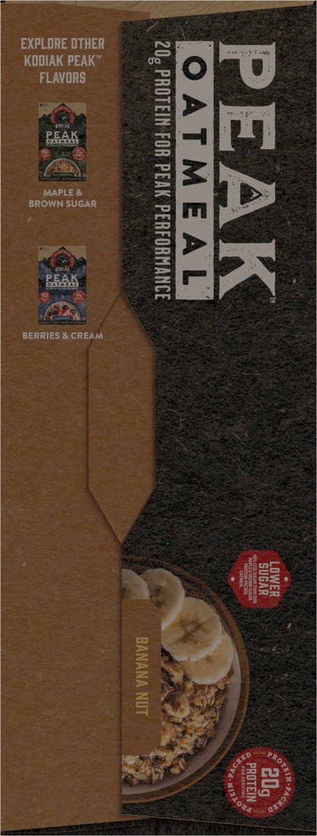 slide 4 of 8, Kodiak Cakes PEAK Oatmeal Packets, Banana Nut, 13.23 oz/5 ct, 4 ct