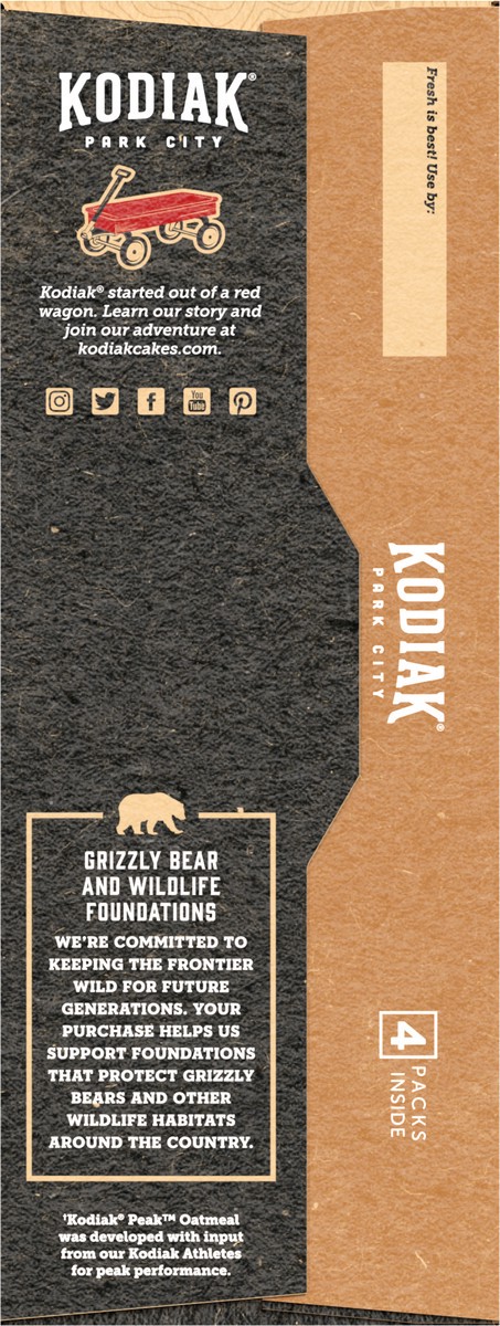 slide 2 of 8, Kodiak Cakes PEAK Oatmeal Packets, Banana Nut, 13.23 oz/5 ct, 4 ct