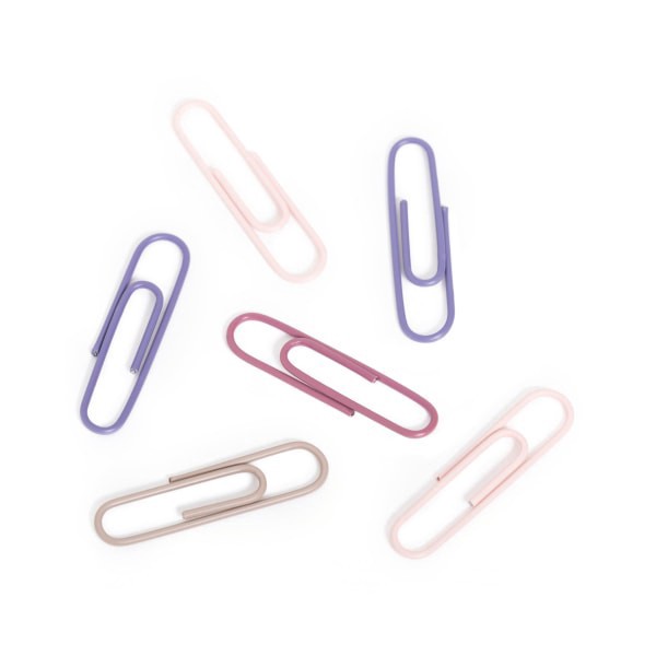slide 3 of 4, U Brands® Standard Paper Clips, 32mm, Assorted Soft Dye, Jar Of 300 Clips, 1 ct