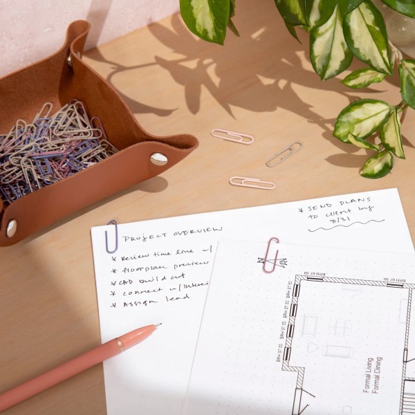 slide 4 of 4, U Brands® Standard Paper Clips, 32mm, Assorted Soft Dye, Jar Of 300 Clips, 1 ct