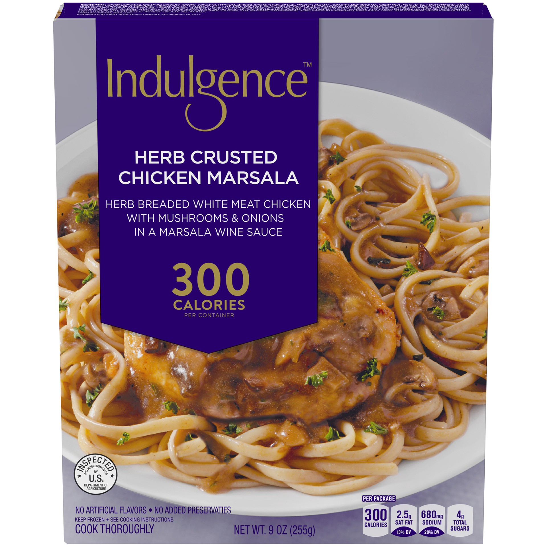 slide 1 of 6, Indulgence Herb Crusted Chicken Marsala, 9 oz