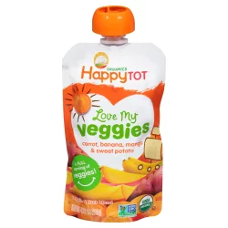 Happy Tot Organics Love My Veggies Carrot Banana Mango & Sweet Potato Veggie & Fruit Blend