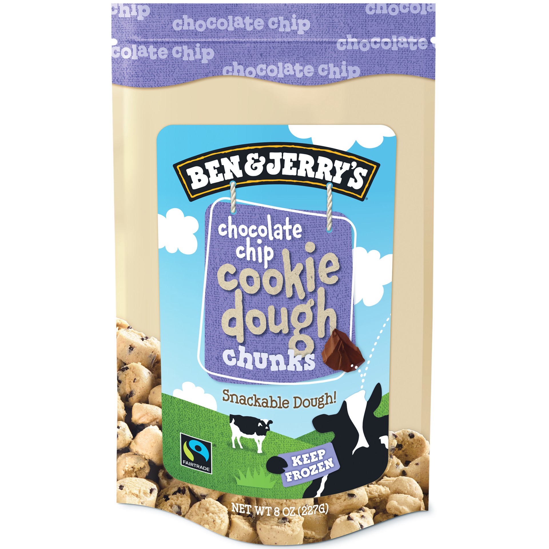 slide 1 of 3, Ben & Jerry's Chocolate Chip Cookie Dough Chunks, 8 oz