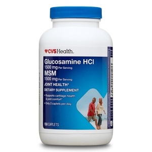 slide 1 of 1, CVS Health Glucosamine Msm Caplets 1500mg, 150 ct