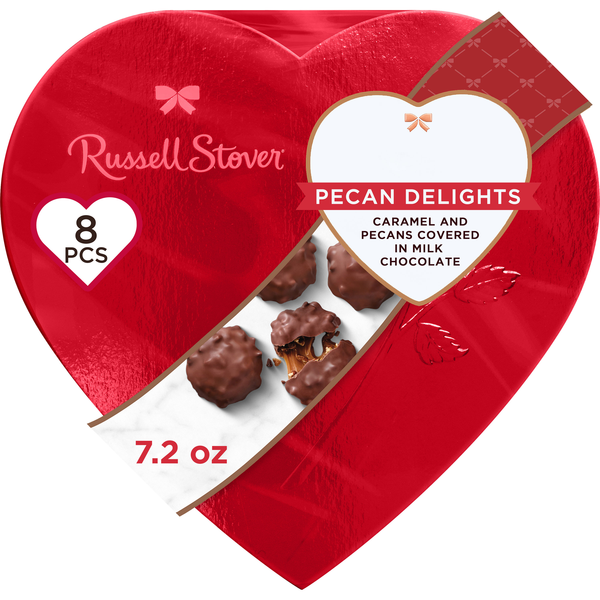 slide 1 of 1, Russell Stover Pecanelights Heart, 7.2 oz