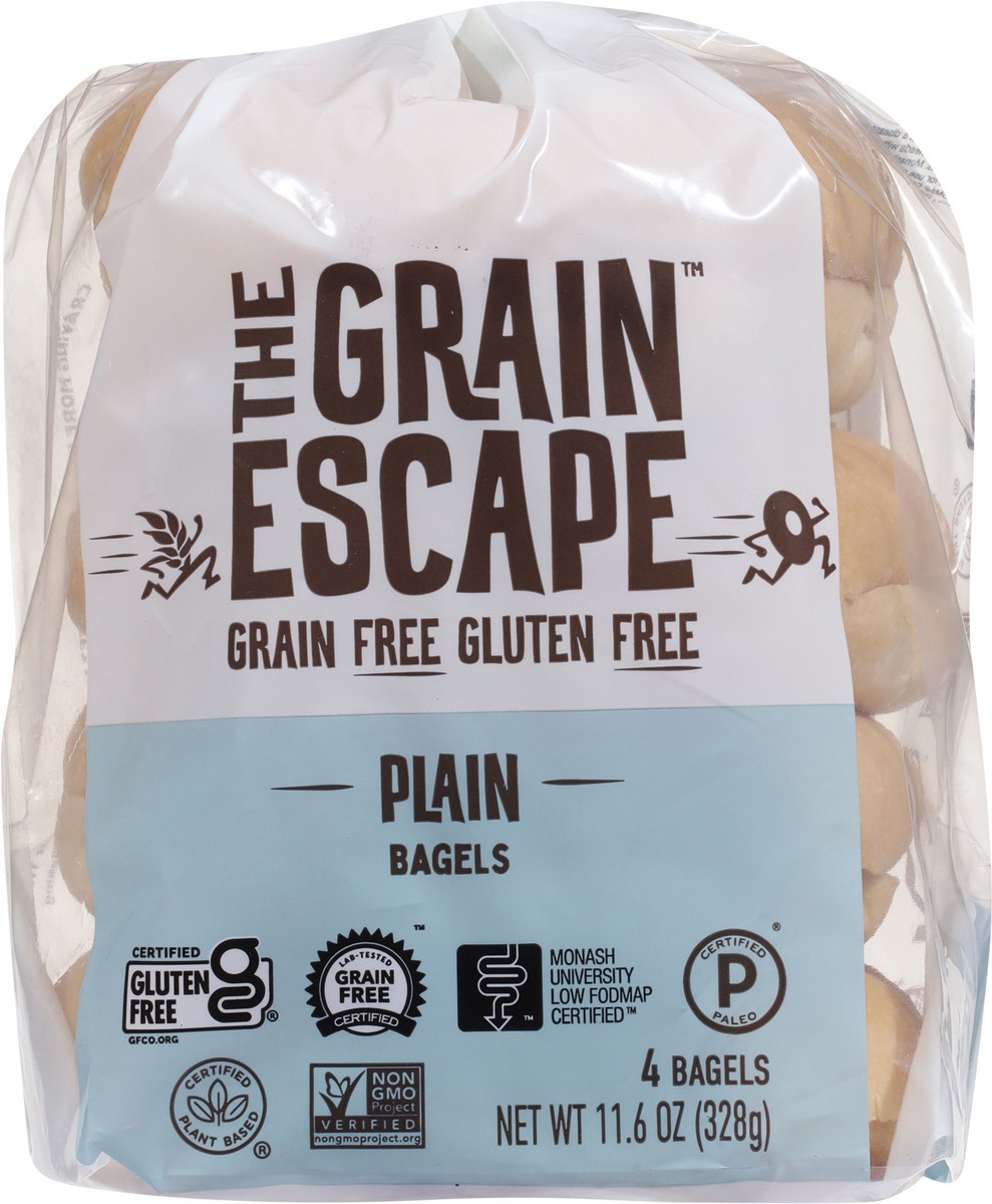 slide 14 of 14, The Grain Escape Grain Free Gluten Free Plain Bagels 4 Each, 4 ct