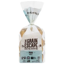 The Grain Escape Grain Free Gluten Free Plain Bagels 4 Each