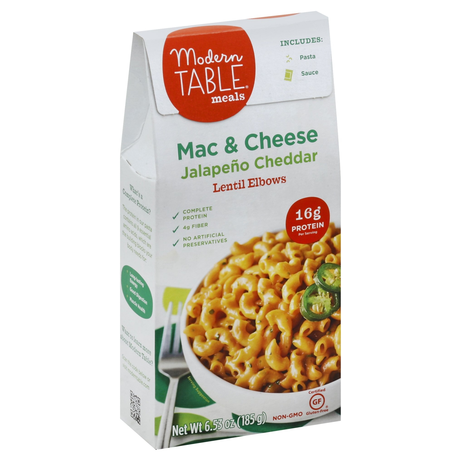 slide 1 of 2, Modern Table Mac and Cheese Complete Protein Jalapeno Cheddar, 6.52 oz