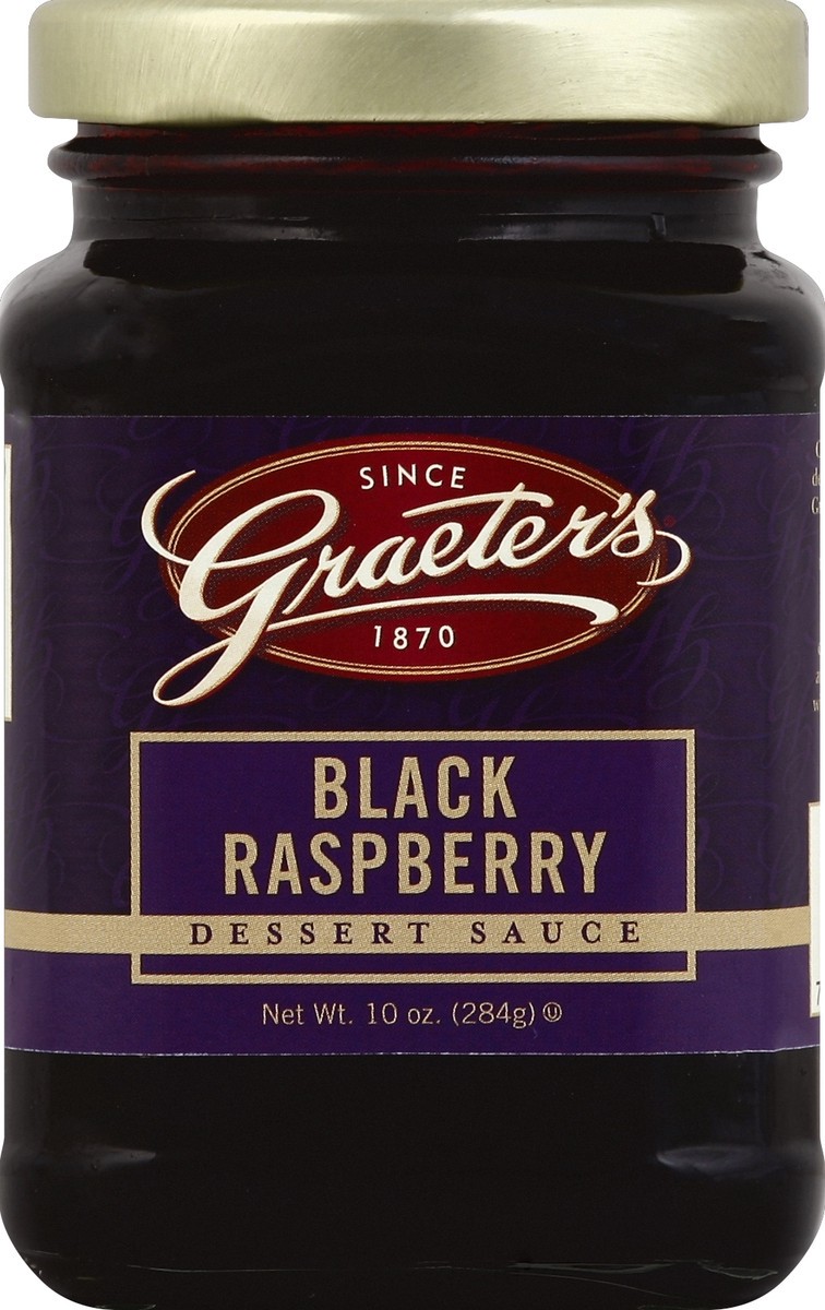 slide 2 of 2, Graeter's Black Raspberry Dessert Sauce, 10 oz