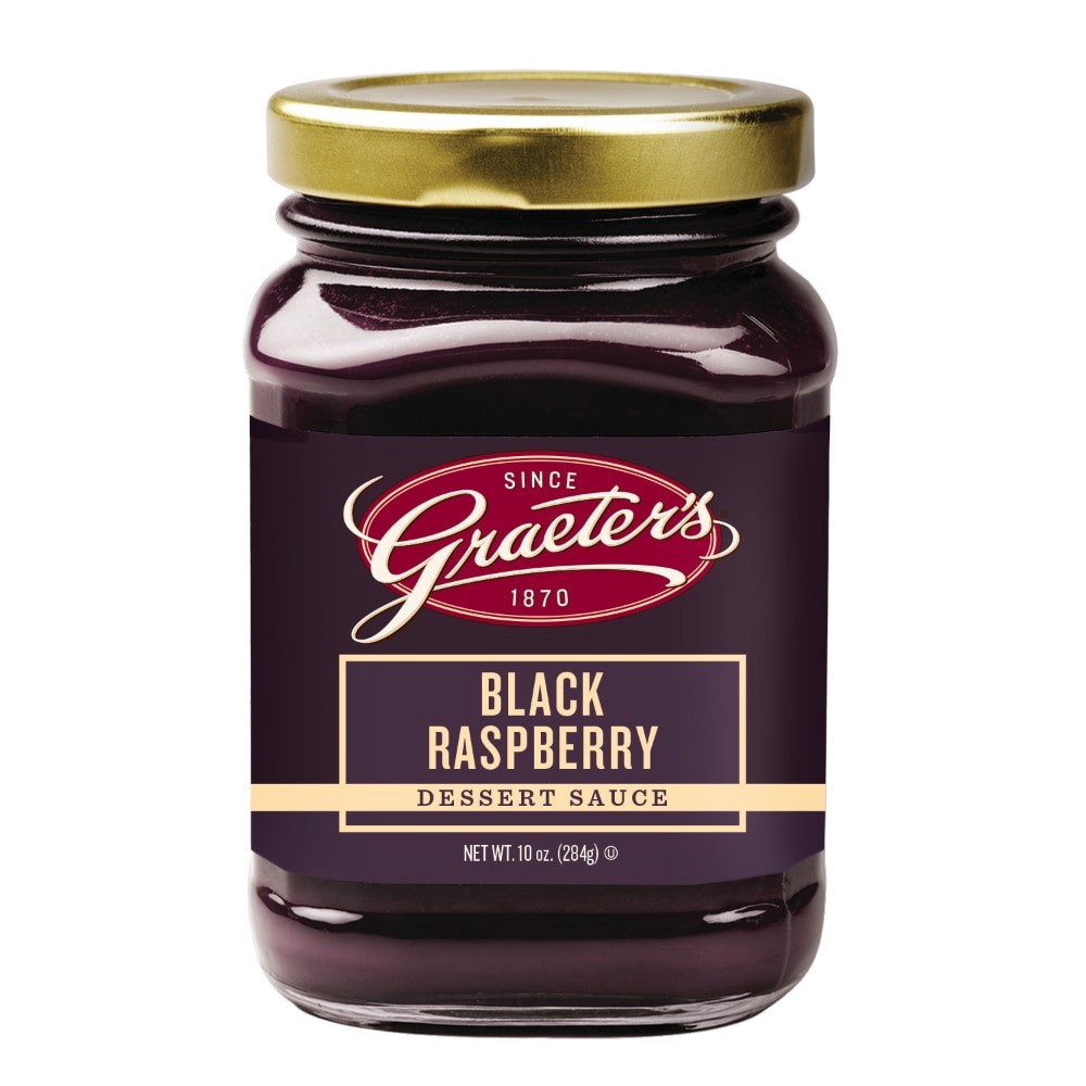 slide 1 of 2, Graeter's Black Raspberry Dessert Sauce, 10 oz