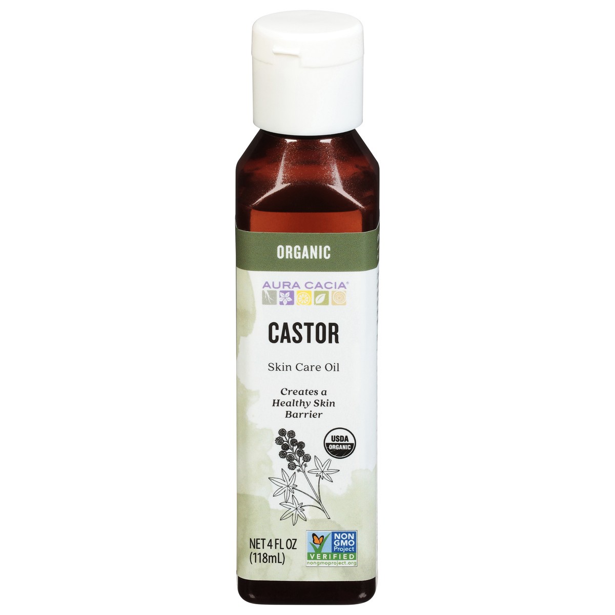 slide 1 of 9, Aura Cacia Organic Castor Skin Care Oil, 4 oz