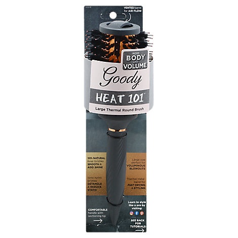 slide 1 of 1, Goody Heat 101 Hairbrush Round Thermal Large - Each, 1 ct