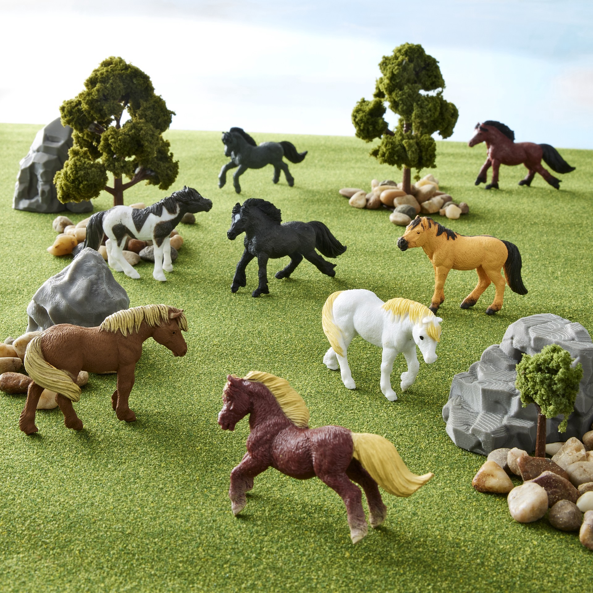 slide 2 of 3, Safari Ltd. Safari Ltd Toobs Ponies, 1.56 in x 1.56 in x 12.87 in