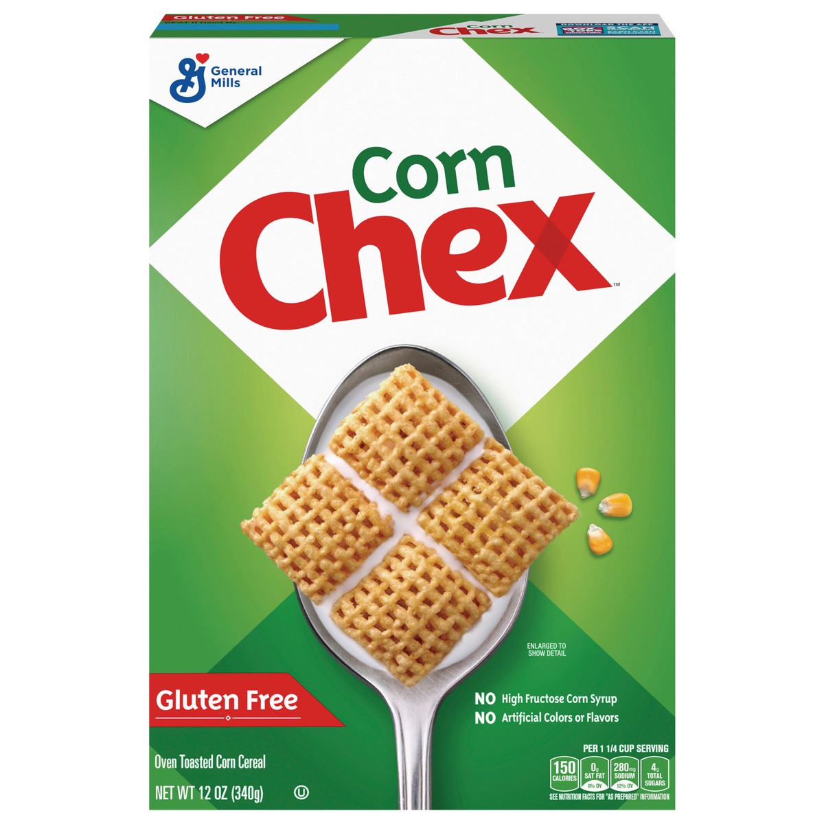 slide 1 of 9, Chex Corn Chex Gluten Free Breakfast Cereal, Homemade Chex Mix Ingredient, 12 oz, 12 oz