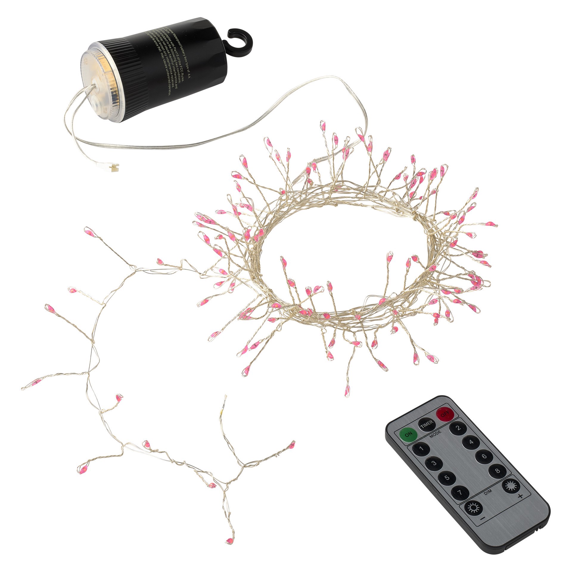 slide 3 of 4, 120ct. Pink Led String Lights Garland By Ashland, 120 ct