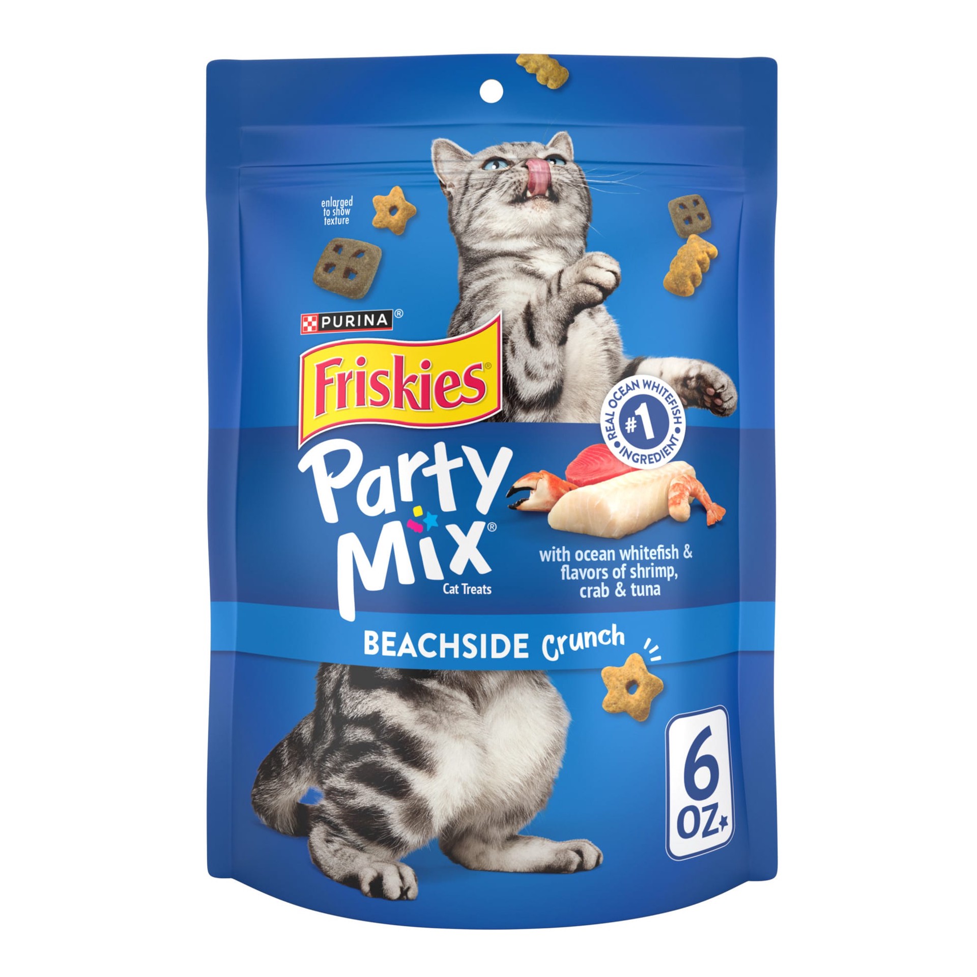 slide 1 of 9, Friskies Purina Friskies Cat Treats, Party Mix Beachside Crunch, 6 oz