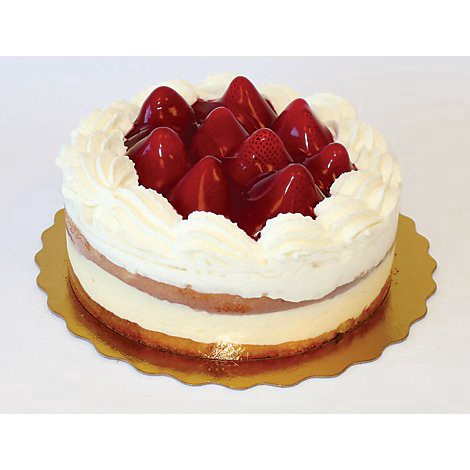 slide 1 of 1, Bakery Cake Boston Cream Simple White Strawbery - Each, 1 ct