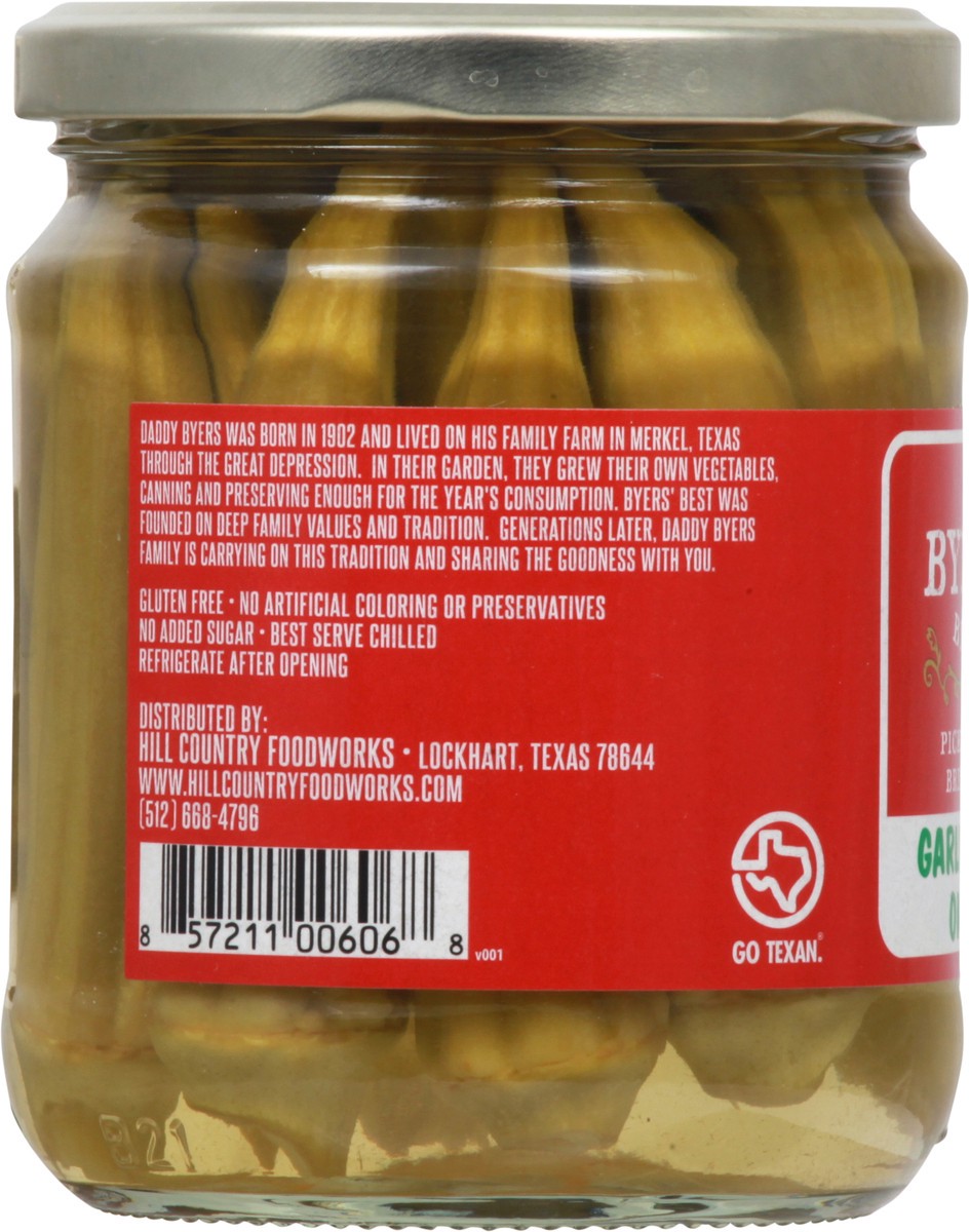 slide 14 of 14, Byers' Best Garlic Dill Okra Pickles 16 oz, 16 oz