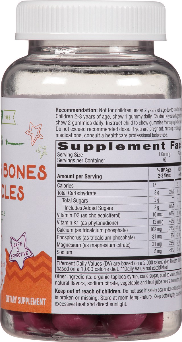 slide 8 of 9, Nature's Way Kids Wildberry Flavored Growing Bones & Muscles 60 Gummies, 1 ct