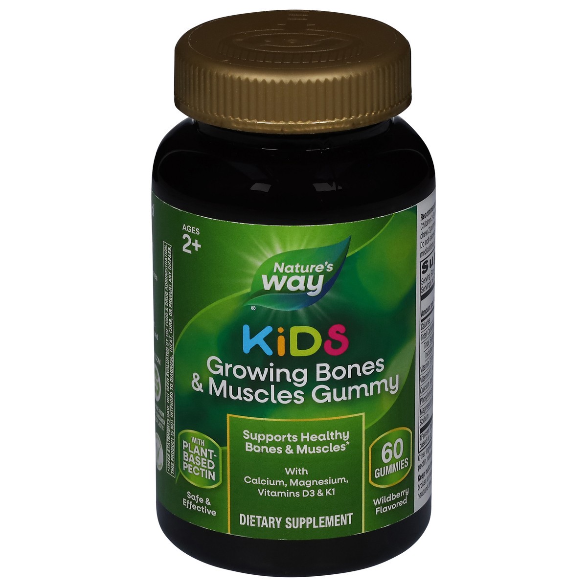 slide 1 of 9, Nature's Way Kids Wildberry Flavored Growing Bones & Muscles 60 Gummies, 1 ct