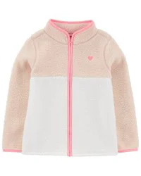 Oshkosh Kid Embroidered Teddy-Fleece Jacket Pink 8