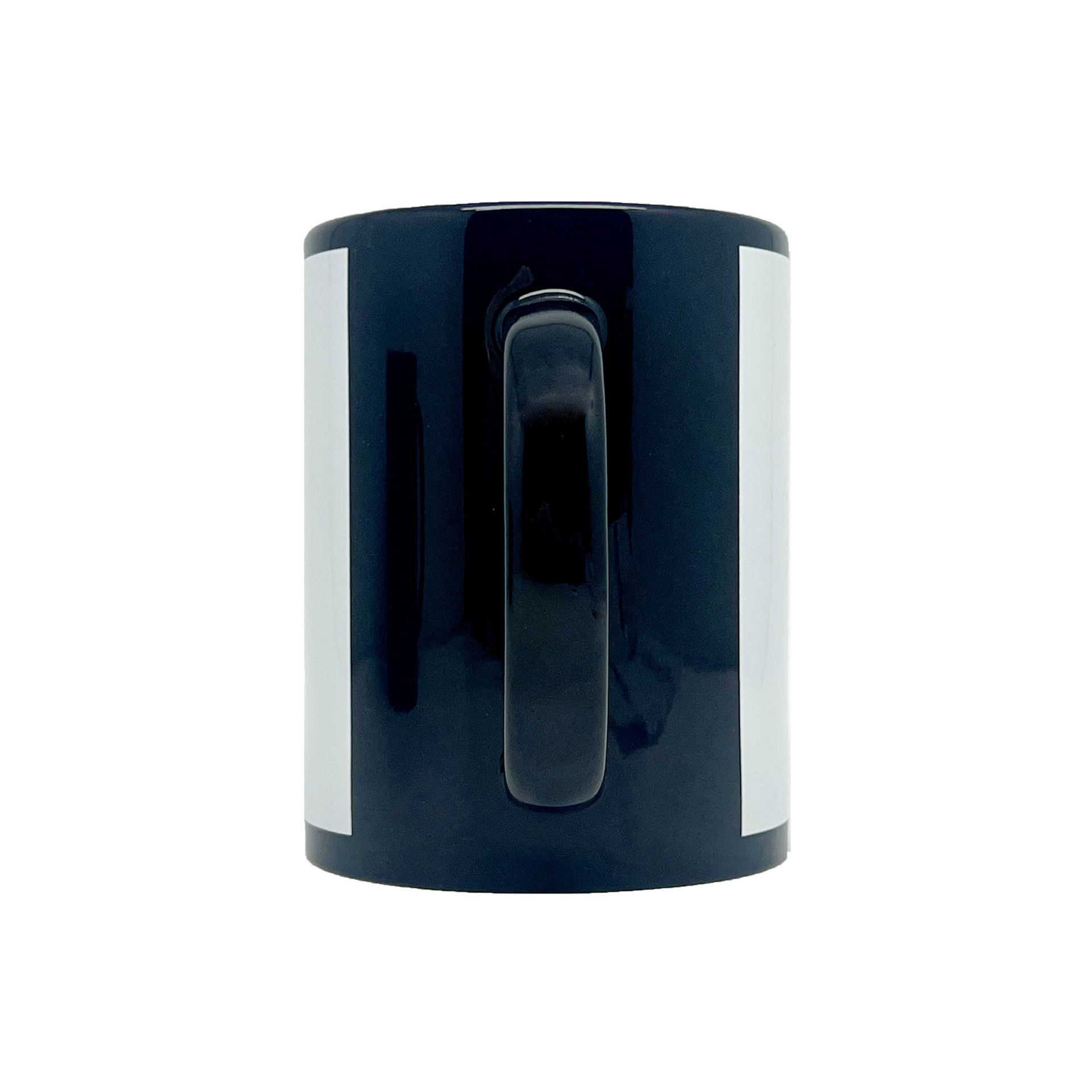 slide 4 of 6, 15oz. Black With White Patch Sublimation Mug By Make Market, 15 oz