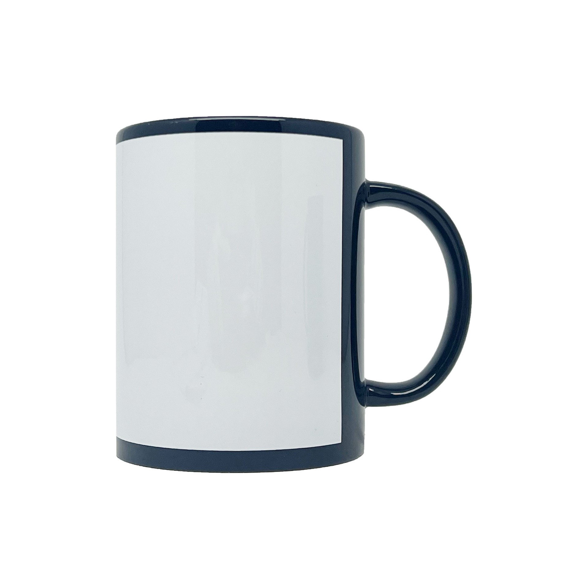 slide 5 of 6, 15oz. Black With White Patch Sublimation Mug By Make Market, 15 oz