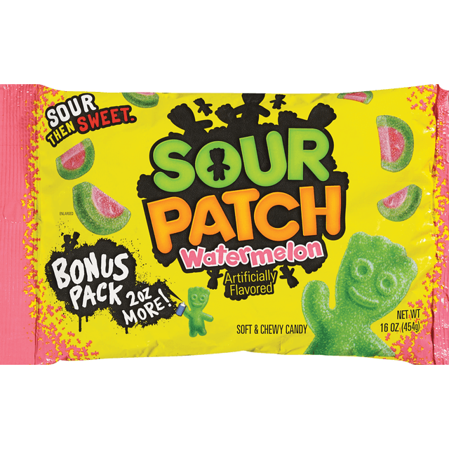 slide 1 of 1, Sour Patch Kids Watermelom, 16 oz