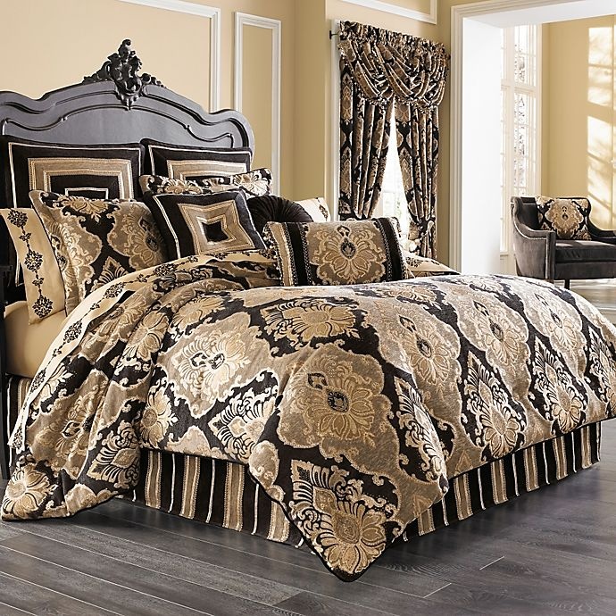 slide 1 of 1, J. Queen New York Bradshaw Black King Comforter Set - Black, 1 ct