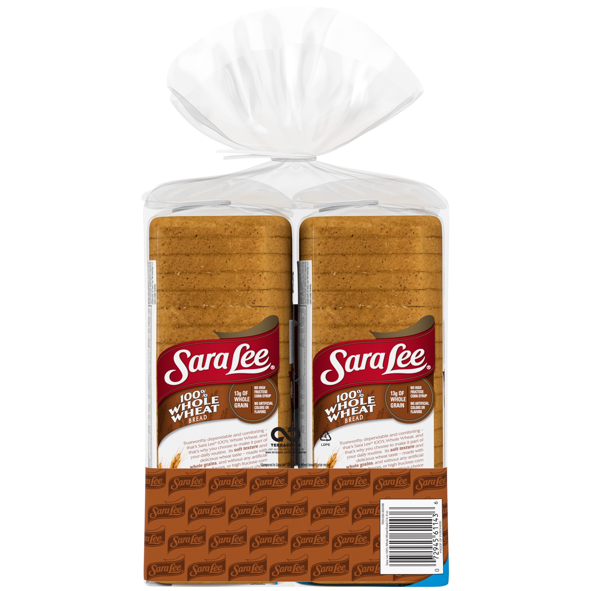 slide 2 of 5, Sara Lee Whole Wheat Bread, 2 count, Wheat Bread, 40 oz Bag, 2 ct