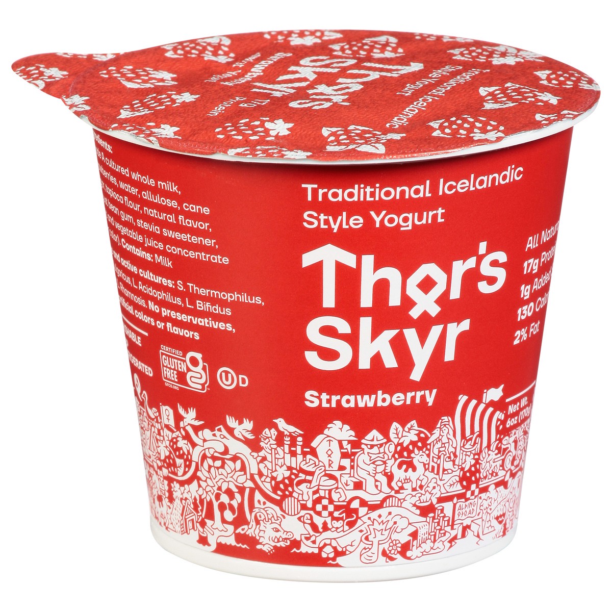 slide 10 of 13, Thor's Skyr Thor Strawbrry Iceland Yog - 6 oz, 6 oz