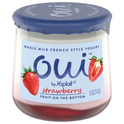 Oui by Yoplait French Style Strawberry Whole Milk Yogurt, 5 OZ Jar