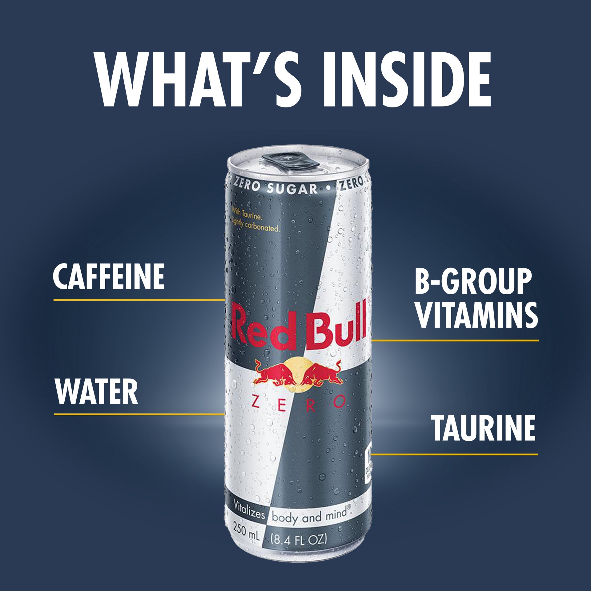 slide 3 of 9, Red Bull Zero Sugar Energy Drink 24 - 8.4 fl oz Cans, 24 ct