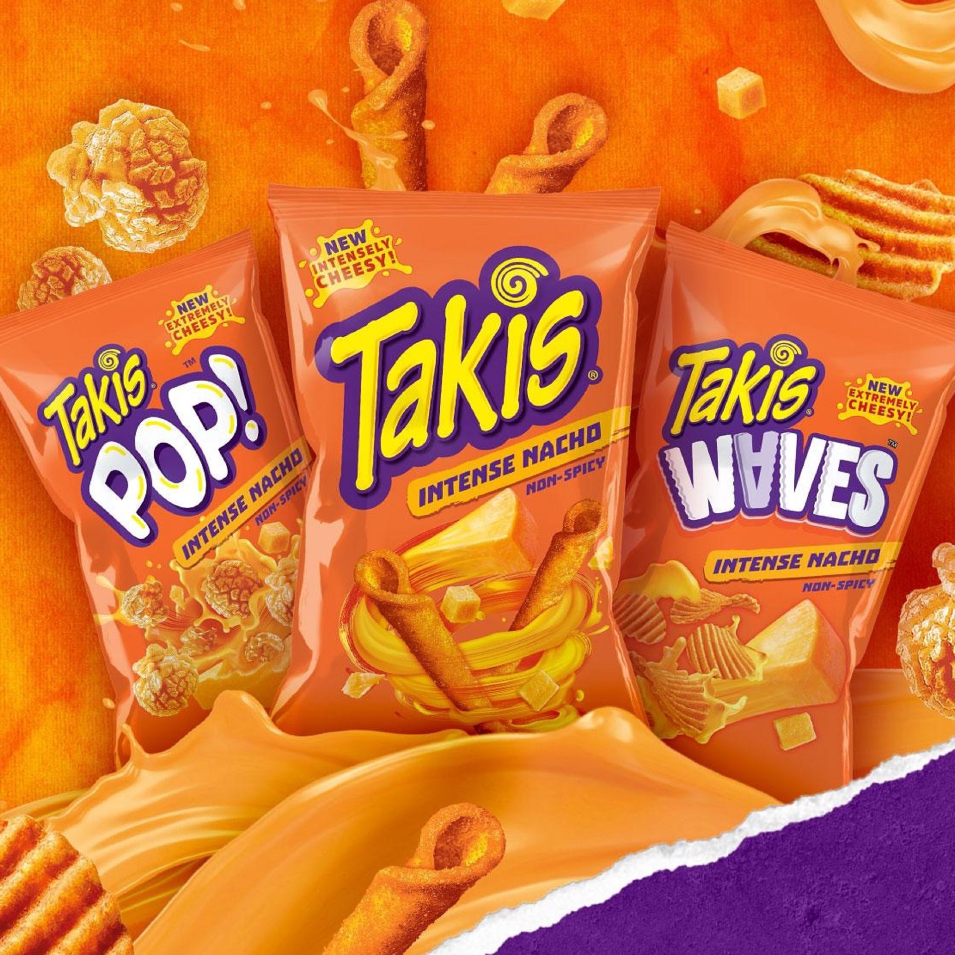 slide 8 of 9, Takis Intense Nacho Waves 8 oz Sharing Size Bag, Cheese Flavored Zero Heat Cheesy Wavy Potato Chips, 8 oz