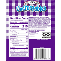 slide 11 of 18, Smucker's Uncrustables Peanut Butter & Grape Jelly Sandwiches, 2 oz, 10 count (Frozen), 10 ct