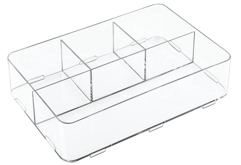 slide 1 of 5, Idesign Clarity Divided Drawer Organizer, 1 ct