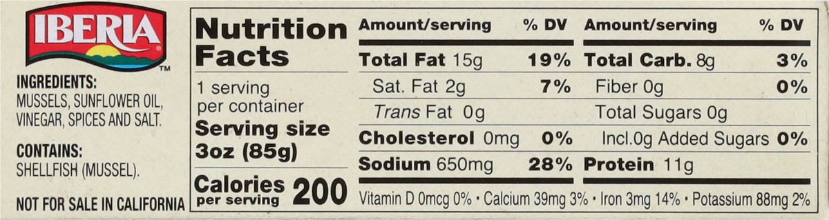 slide 10 of 13, Iberia Mussels in Pickled Sauce 4 oz, 4 oz