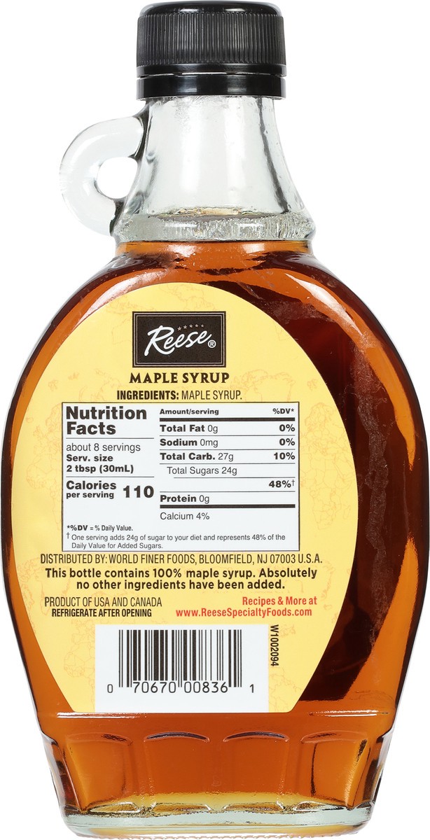 slide 6 of 11, Reese 100% Pure Maple Syrup 8 fl oz, 8 fl oz