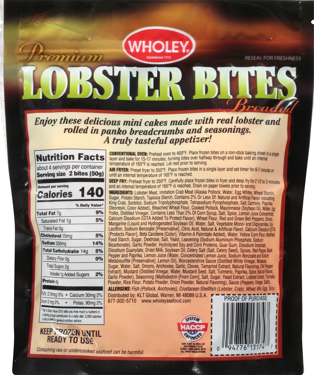 slide 2 of 12, Wholey Lobster Bites, 8 oz