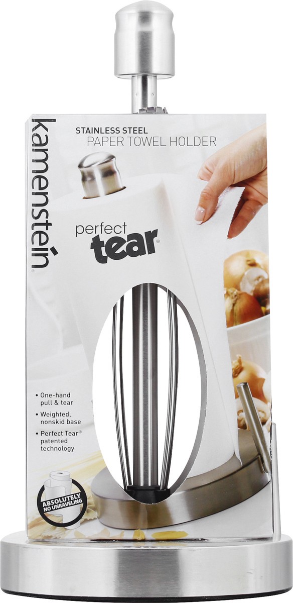 slide 1 of 7, Kamenstein Perfect Tear Stainless Steel Paper Towel Holder, 1 ct