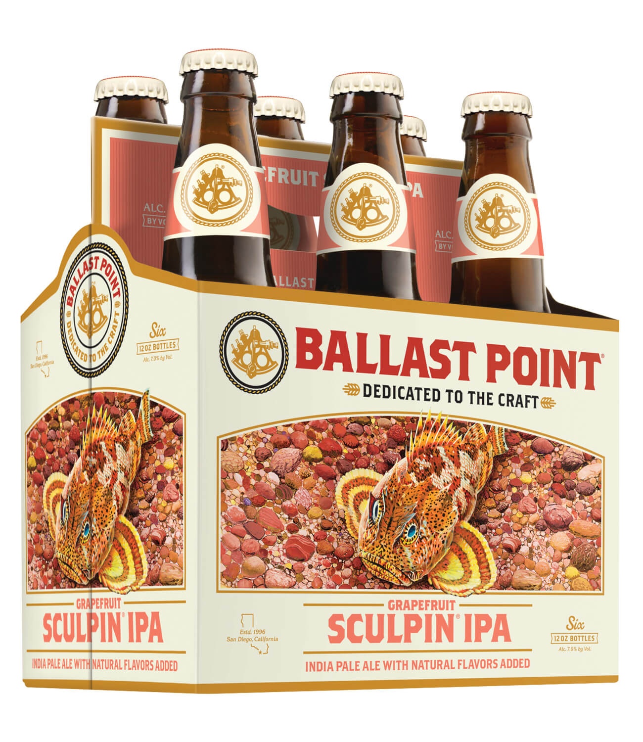 slide 1 of 1, Ballast Point Grapefruit Sculpin IPA, 6 ct; 12 fl oz