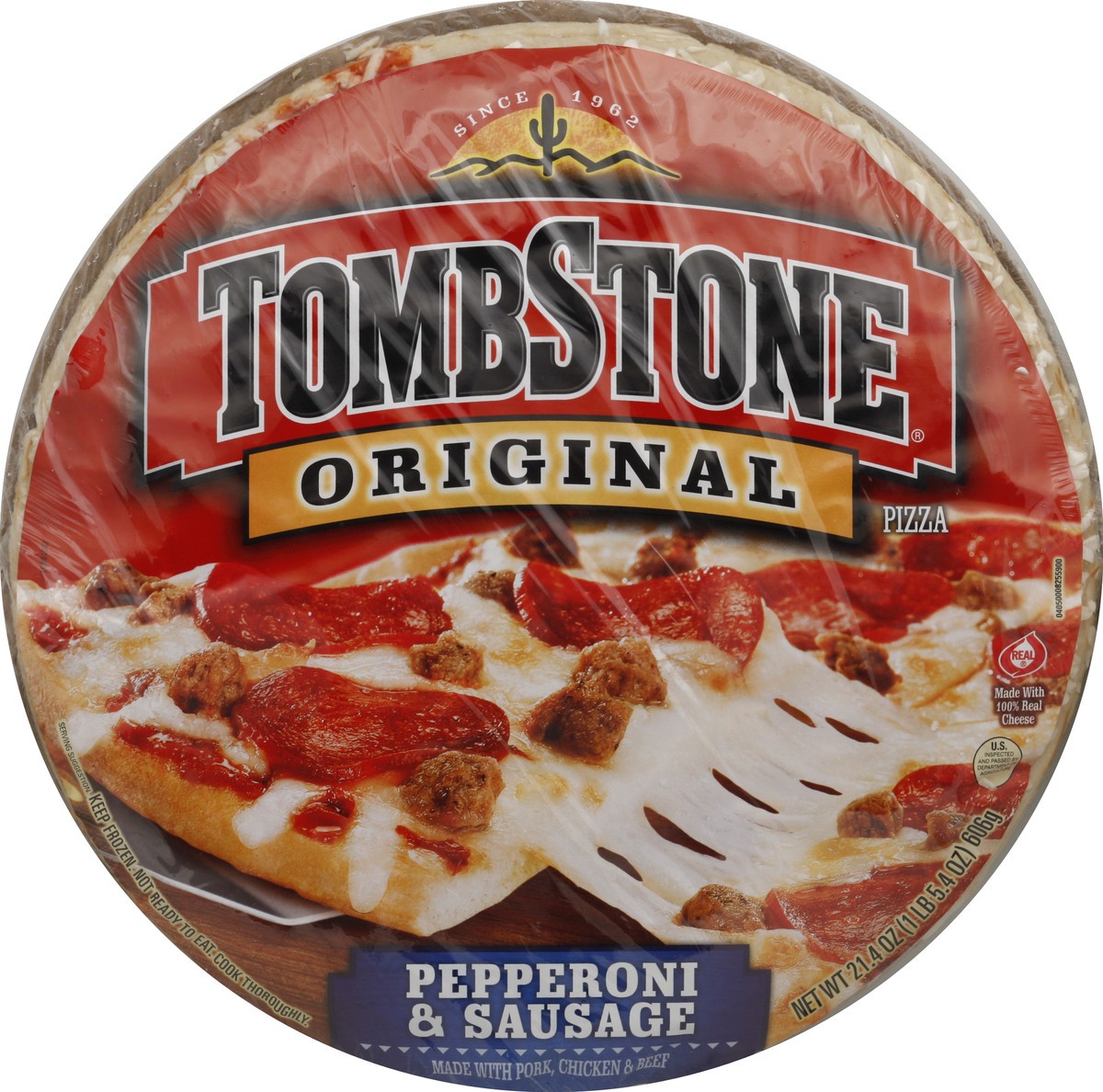 slide 5 of 6, Tombstone Original Pizza Pepperoni Sausage, 21.4 oz