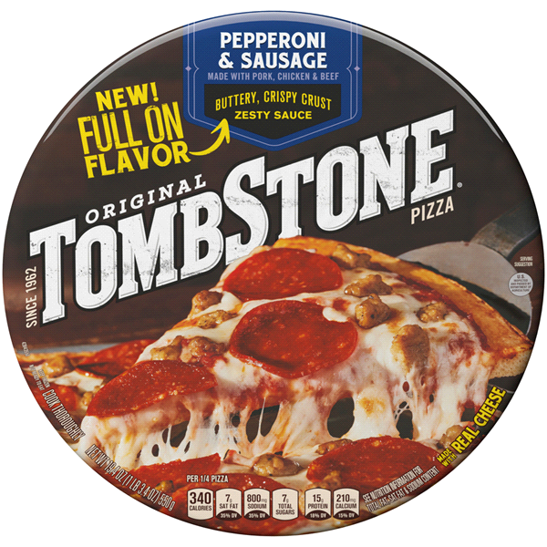 slide 1 of 6, Tombstone Original Pizza Pepperoni Sausage, 21.4 oz