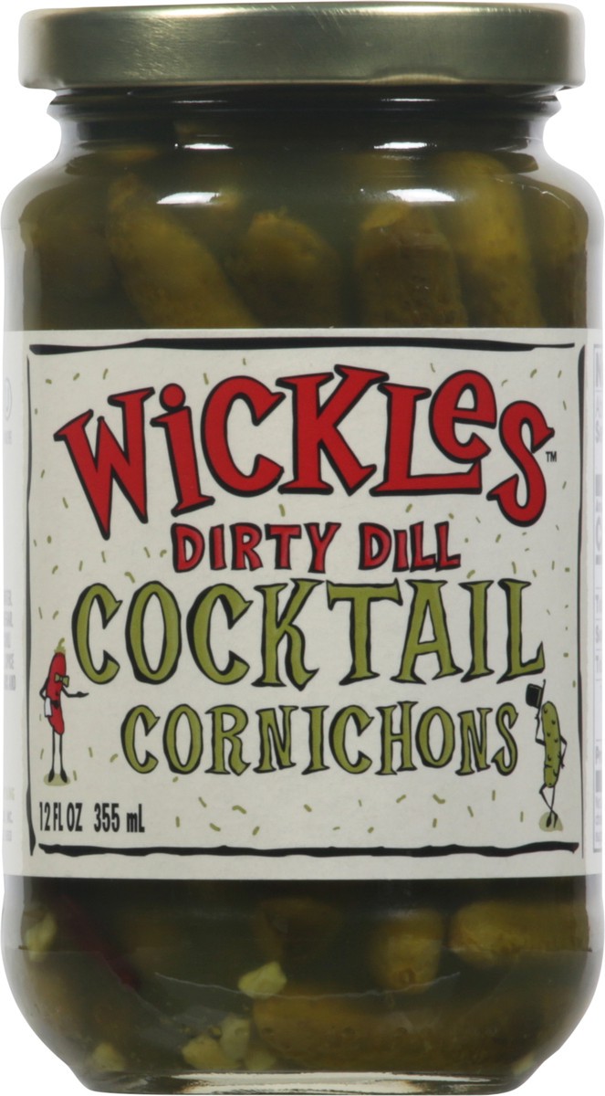slide 7 of 9, Wickles Dirty Dill Cocktail Cornichons Pickles - 12 fl oz, 12 fl oz