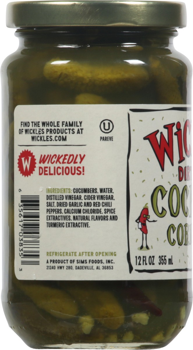 slide 9 of 9, Wickles Dirty Dill Cocktail Cornichons Pickles - 12 fl oz, 12 fl oz