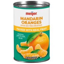 Meijer Mandarin Oranges In Pear Juice, 15 Oz
