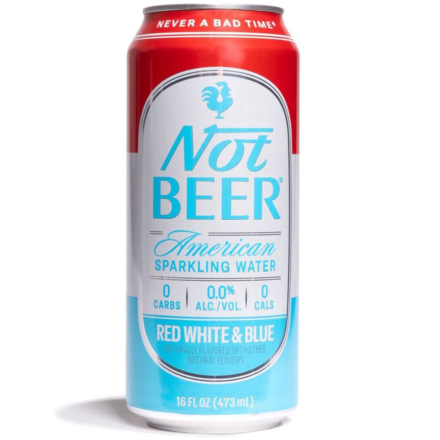 slide 1 of 1, Not Beer Red, White, & Blue American Sparkling Water, 16 oz