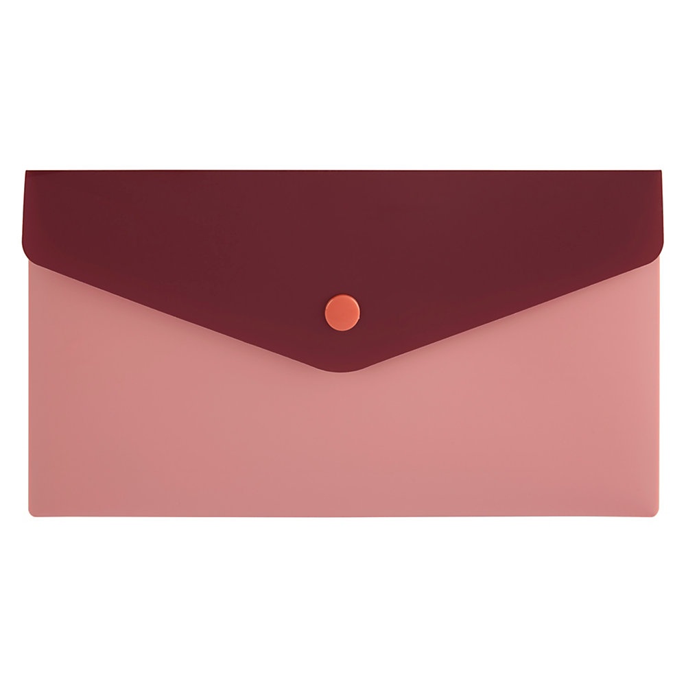 slide 1 of 1, Office Depot Poly Envelope, 5-1/2'' X 8-1/2'', Burgundy/Pink, 1 ct