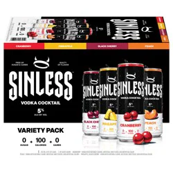 Sinless Spirits Premium Vodka Cocktail Variety - 8 pk, 12 fl oz Can