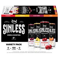 Sinless Spirits Premium Vodka Cocktail Variety - 8 pk, 12 fl oz Can